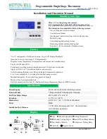 Preview for 1 page of HOTOWELL HTW-ST01-B Installation And Operation Manual