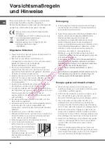 Предварительный просмотр 38 страницы Hotpoint Ariston 4D AAB/HA Operating Instructions Manual