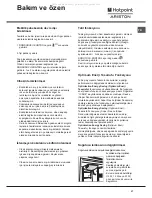 Предварительный просмотр 37 страницы Hotpoint Ariston 4D B T /HA Operating Instructions Manual