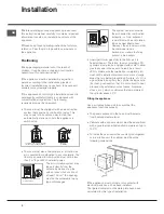 Предварительный просмотр 2 страницы Hotpoint Ariston 70FH G HA Operating Instructions Manual