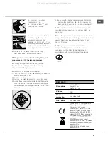 Предварительный просмотр 5 страницы Hotpoint Ariston 70FH G HA Operating Instructions Manual