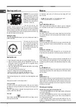 Предварительный просмотр 8 страницы Hotpoint Ariston 7OFTR 850 HA Operating Instructions Manual