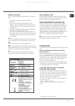 Preview for 3 page of Hotpoint Ariston 8H14 Operating Instructions Manual