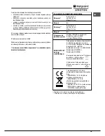 Предварительный просмотр 69 страницы Hotpoint Ariston 9YFKT 636J X /HA Operating Instructions Manual