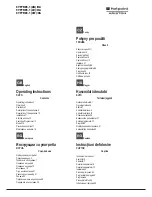 Hotpoint Ariston 9YFTR 85.1 (AV) /HA Operating Instructions Manual preview