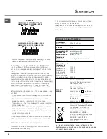 Предварительный просмотр 8 страницы Hotpoint Ariston A6V530/EX Operating Instructions Manual