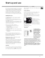 Предварительный просмотр 9 страницы Hotpoint Ariston A6V530/EX Operating Instructions Manual