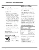 Предварительный просмотр 16 страницы Hotpoint Ariston A6V530/EX Operating Instructions Manual