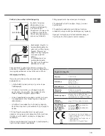 Preview for 15 page of Hotpoint Ariston AQ104D 49 Instructions For Installation And Use Manual