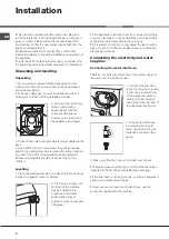 Предварительный просмотр 2 страницы Hotpoint Ariston AQ113D 497 X Instructions For Installation And Use Manual