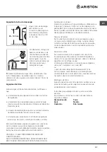 Предварительный просмотр 31 страницы Hotpoint Ariston AQ113D 497 X Instructions For Installation And Use Manual