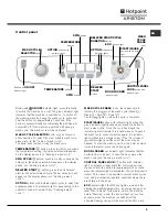 Preview for 5 page of Hotpoint Ariston AQ7F 29 U H Instructions For Installation And Use Manual