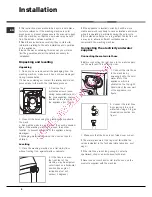 Preview for 2 page of Hotpoint Ariston AQ7L 49 U Instructions For Installation And Use Manual