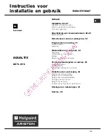 Preview for 25 page of Hotpoint Ariston AQ7L 49 U Instructions For Installation And Use Manual