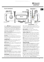 Preview for 5 page of Hotpoint Ariston AQ8D 69 U Instructions For Installation And Use Manual