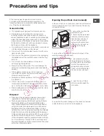 Preview for 9 page of Hotpoint Ariston AQ8L 292 U Instructions For Installation And Use Manual