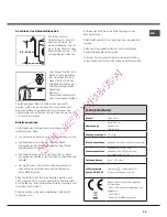 Preview for 39 page of Hotpoint Ariston AQ8L 292 U Instructions For Installation And Use Manual