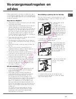 Preview for 69 page of Hotpoint Ariston AQ8L 292 U Instructions For Installation And Use Manual