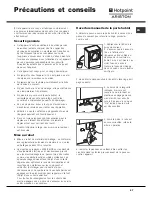 Preview for 27 page of Hotpoint Ariston AQLF9D 69 U Instructions For Installation And Use Manual