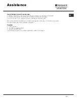 Preview for 31 page of Hotpoint Ariston AQLF9D 69 U Instructions For Installation And Use Manual