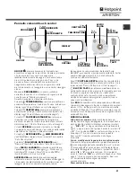 Preview for 37 page of Hotpoint Ariston AQLF9D 69 U Instructions For Installation And Use Manual