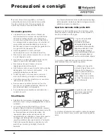 Preview for 43 page of Hotpoint Ariston AQLF9D 69 U Instructions For Installation And Use Manual