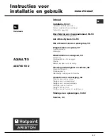 Preview for 49 page of Hotpoint Ariston AQLF9D 69 U Instructions For Installation And Use Manual