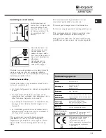 Preview for 51 page of Hotpoint Ariston AQLF9D 69 U Instructions For Installation And Use Manual