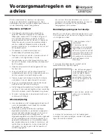 Preview for 59 page of Hotpoint Ariston AQLF9D 69 U Instructions For Installation And Use Manual