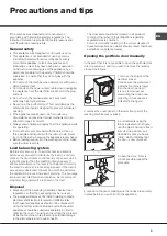 Preview for 9 page of Hotpoint Ariston AQUALTIS AQ103D 49 Instructions For Installation And Use Manual