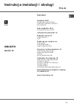 Preview for 37 page of Hotpoint Ariston AQUALTIS AQ103D 49 Instructions For Installation And Use Manual