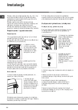 Preview for 38 page of Hotpoint Ariston AQUALTIS AQ103D 49 Instructions For Installation And Use Manual