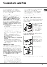 Предварительный просмотр 17 страницы Hotpoint Ariston AQUALTIS AQ103F 49 Instructions For Installation And Use Manual