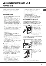 Preview for 33 page of Hotpoint Ariston AQUALTIS AQ103F 69 Instructions For Installation And Use Manual