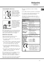 Preview for 15 page of Hotpoint Ariston AQUALTIS AQ107D 49D Instructions For Installation And Use Manual