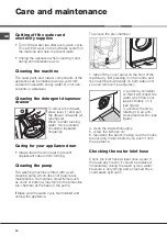 Preview for 16 page of Hotpoint Ariston AQUALTIS AQ107D 49D Instructions For Installation And Use Manual