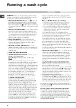 Preview for 20 page of Hotpoint Ariston AQUALTIS AQ107D 49D Instructions For Installation And Use Manual