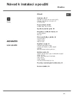 Preview for 25 page of Hotpoint Ariston AQUALTIS AQ114D 697D Instructions For Installation And Use Manual