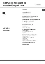 Preview for 49 page of Hotpoint Ariston AQUALTIS AQ114D 69D Instructions For Installation And Use Manual