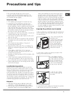 Preview for 9 page of Hotpoint Ariston AQUALTIS AQ83F 29 Instructions For Installation And Use Manual