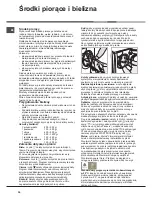 Preview for 32 page of Hotpoint Ariston AQUALTIS AQ83F 29 Instructions For Installation And Use Manual