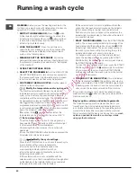 Preview for 20 page of Hotpoint Ariston AQUALTIS AQ83L 29 Instructions For Installation And Use Manual