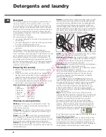 Preview for 22 page of Hotpoint Ariston AQUALTIS AQ83L 29 Instructions For Installation And Use Manual