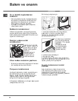 Preview for 28 page of Hotpoint Ariston AQUALTIS AQ92F 29 Instructions For Installation And Use Manual