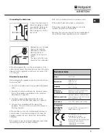 Preview for 3 page of Hotpoint Ariston Aqualtis AQ9D 49 X Instructions For Installation And Use