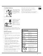 Предварительный просмотр 3 страницы Hotpoint Ariston AQUALTIS AQ9D 691 U Instructions For Installation And Use Manual