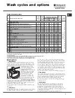 Preview for 7 page of Hotpoint Ariston AQUALTIS AQ9F 49 U Instructions For Installation And Use Manual