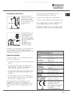 Preview for 27 page of Hotpoint Ariston AQUALTIS AQ9F 49 U Instructions For Installation And Use Manual