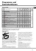 Preview for 43 page of Hotpoint Ariston AQUALTIS AQ9F 491 U Instructions For Installation And Use Manual