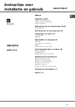 Preview for 61 page of Hotpoint Ariston AQUALTIS AQ9F 491 U Instructions For Installation And Use Manual